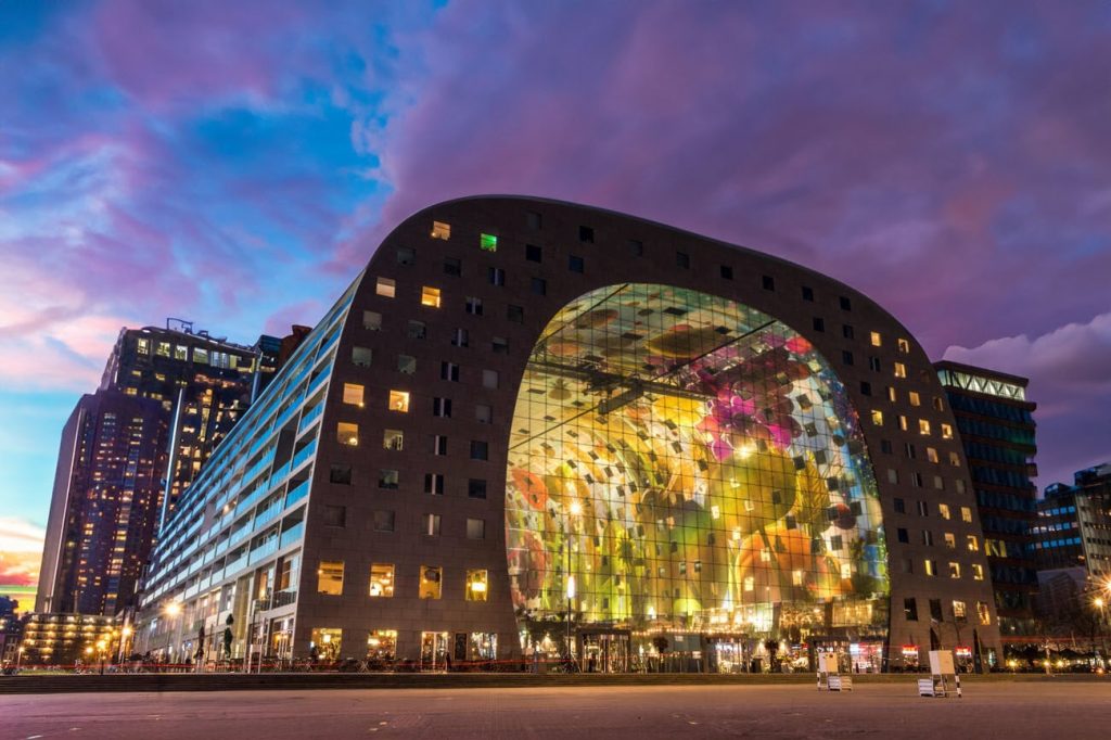 Sunset on the Markthal Building copy-min